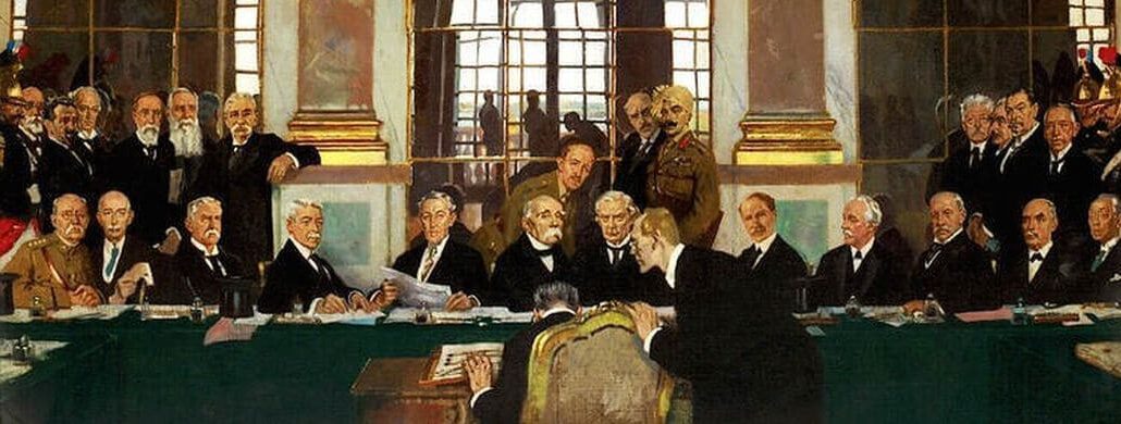 Unterzeichnung des Versailler Vertrags, 1919