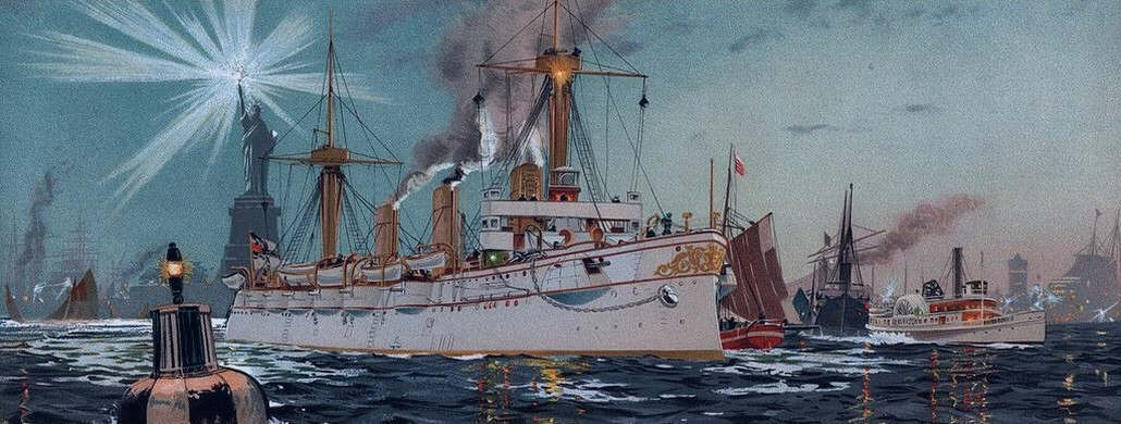 SMS Kaiserin Augusta in New York
